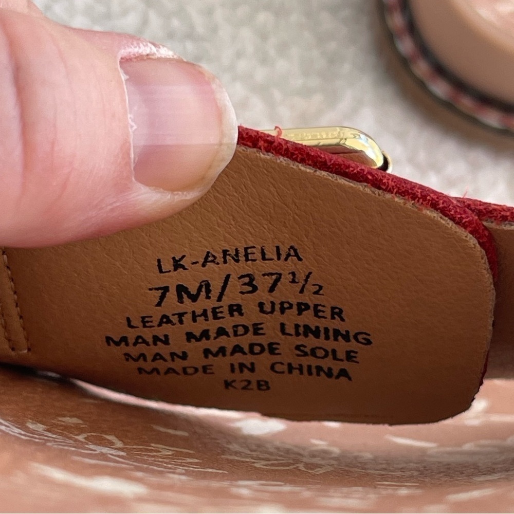 Lucky Brand Amelia Buckle slide NWOb leather sandal - Picture 5 of 7